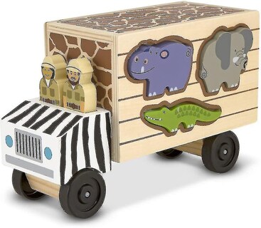Foto 1 | Foto 1 | Venta Internacional - Camión De Rescate De Animales Toy Safari De Madera Con Figuras De Animales