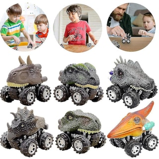 Foto 1 | Foto 1 | Venta Internacional - Coche Retráctil Con Diseño De Dinosaurio De Juguete, Paquete De 6 Unidades
