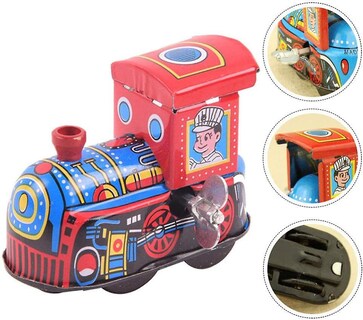 Foto 5 | Foto 5 | Venta Internacional - Tin Train Toy, De Estilo Vintage, De Estilo Vintage, Con Mecanismo De Relojería