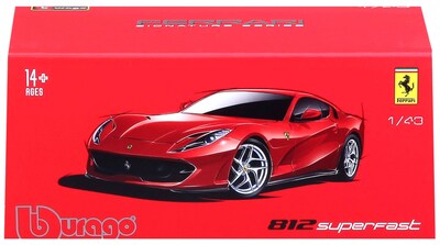 Foto 5 | Foto 5 | Coche Fundido a Presión Bburago Ferrari 812 Superfast a Escala 1:43 Rojo - Venta Internacional