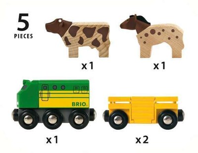 Foto 5 | Foto 5 | Juego de Trenes de Juguete Brio World Farm Train 5 Piezas - Venta Internacional
