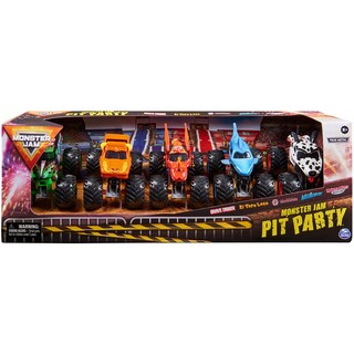 Foto 2 | Foto 2 | Set de 5 Camiones Monstruo Pit Party de Monster Jam a Escala 1:64