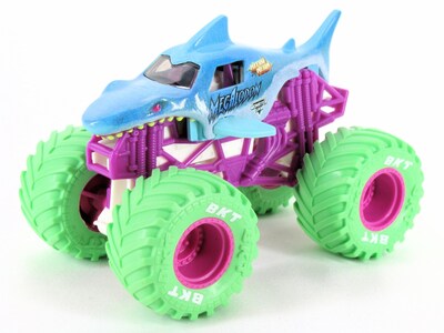 Foto 6 | Foto 6 | Paquete de 2 Unidades de la Serie Nitro Neón Toy Monster Jam 2023 con Alien Invasión contra Megalodón - Venta Internacional