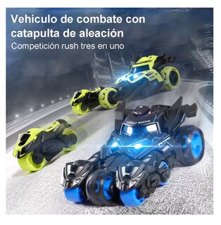 Foto 2 | Foto 2 | Juguete Coche Con Luz Música 3 En 1 Catapulta Carro Niño Negro/azul