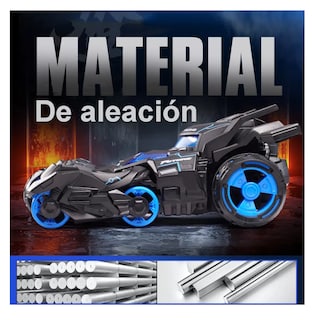 Foto 3 | Foto 3 | Juguete Coche Con Luz Música 3 En 1 Catapulta Carro Niño Negro/azul