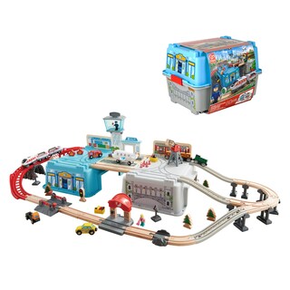 Foto 1 | Foto 1 | Set De Tren De Juguete De Madera Hape Super Cityscape Con City Scenes 3+ - Venta Internacional.