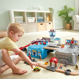Foto 4 | Foto 4 | Set De Tren De Juguete De Madera Hape Super Cityscape Con City Scenes 3+ - Venta Internacional.