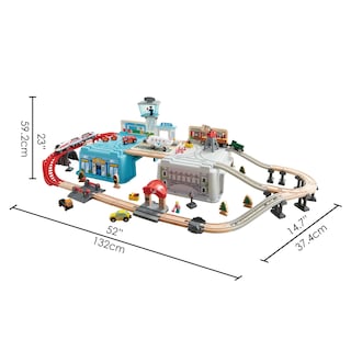 Foto 7 | Foto 7 | Set De Tren De Juguete De Madera Hape Super Cityscape Con City Scenes 3+ - Venta Internacional.