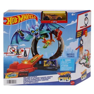 Foto 6 | Foto 6 | Set De Atletismo Para Coches De Juguete Hot Wheels City Bat Loop Attack 1:64 - Venta Internacional.