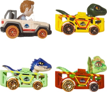 Foto 5 | Foto 5 | Toy Cars Hot Wheels Racerverse, Paquete De 4 Unidades, Jurassic World - Venta Internacional.