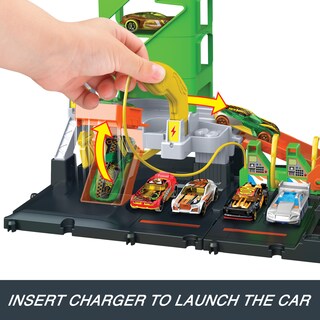Foto 3 | Foto 3 | Set De Atletismo Para Coches De Juguete Hot Wheels City Super Recharge Con Cargador Eléctrico - Venta Internacional.