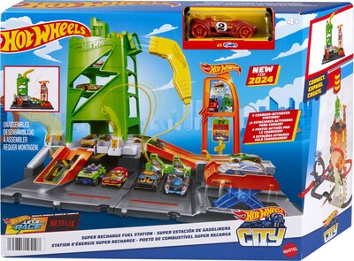 Foto 6 | Foto 6 | Set De Atletismo Para Coches De Juguete Hot Wheels City Super Recharge Con Cargador Eléctrico - Venta Internacional.