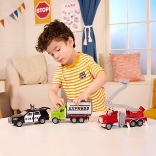 Foto 3 | Foto 3 | Coche De Policía De Juguete Conducido Por Battat A Escala 1:24 Con Luces Y Sonido - Venta Internacional.