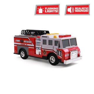 Foto 2 | Foto 2 | Camión De Bomberos De Juguete Mighty Fleet Rescue Force 12 Con Luces Y Sonidos - Venta Internacional.