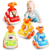 Coche De Animales Alasou De Toy Cars Para Niños De 1 A 2 Años Con 4 Animales - Venta Internacional.
