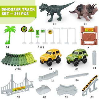 Foto 2 | Foto 2 | Set De Juguetes Hony Dinosaur Tracks Con Coches De Carreras Y Juguetes De Dinosaurios 27 - Venta Internacional.