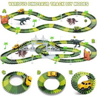 Foto 5 | Foto 5 | Set De Juguetes Hony Dinosaur Tracks Con Coches De Carreras Y Juguetes De Dinosaurios 27 - Venta Internacional.
