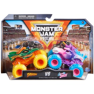 Foto 1 | Foto 1 | Toy Monster Jam Dragon Vs. Camiones Fundidos A Presión Sparkle Smash 1:64 - Venta Internacional.