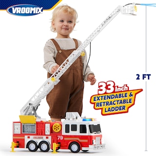 Foto 4 | Foto 4 | Camión De Bomberos Joyin Extra Grande Con Escalera De 33 Pulgadas Para Niños Mayores De 3 Años - Venta Internacional.