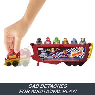 Foto 3 | Foto 3 | Toy Hauler Hot Wheels Racerverse Marvel Hulkbuster 10 Coches - Venta Internacional.