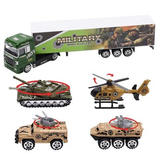 Foto 4 | Foto 4 | Set De Camiones De Juguete Cute Stone 28 En 1 Con Sonido Y Luz Con 16 Hombres Del Ejército - Venta Internacional.