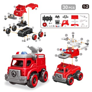 Foto 4 | Foto 4 | Camión de Juguete Take Apart Toys 4 en 1 con Taladro Eléctrico para Niños - Venta Internacional