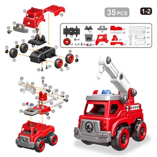 Foto 5 | Foto 5 | Camión de Juguete Take Apart Toys 4 en 1 con Taladro Eléctrico para Niños - Venta Internacional