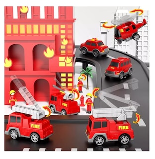 Foto 5 | Foto 5 | Vehículo de Juguete Bomberos 7 en 1 con Juego de Mapas Rojo