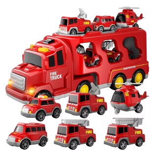 Foto 1 | Foto 1 | Vehículo de Juguete Bomberos 7 en 1 con Juego de Mapas Rojo