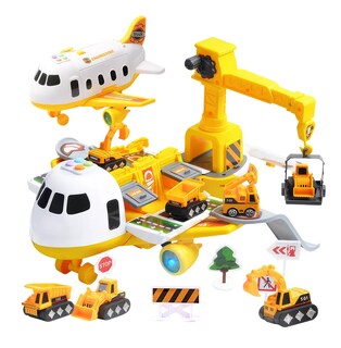 Foto 1 | Foto 1 | Grua De Juguete Avión Transformer 3 En 1 Con Luz Y Música Blanco Amarillo