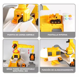 Foto 3 | Foto 3 | Grua De Juguete Avión Transformer 3 En 1 Con Luz Y Música Blanco Amarillo
