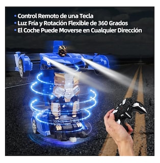 Foto 2 | Foto 2 | Carro De Control Remoto De Rotación De 360 ° Transformadores Azul