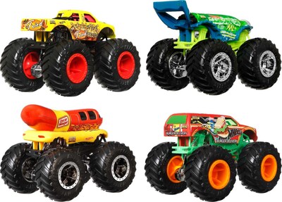 Foto 7 | Foto 7 | Toy Trucks Hot Wheels Monster Trucks A Escala 1:64, Paquete De 4 - Venta Internacional.
