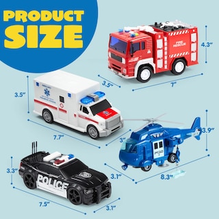 Foto 7 | Foto 7 | Toy Playsets Joyin Emergency Vehicle Friction - Venta Internacional