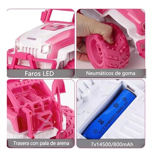 Foto 4 | Foto 4 | Coche De Juguete Teledirigido Recargable Camión Todoterreno Rosa