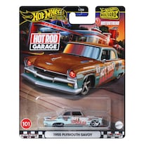 Coche Fundido A Presión Hot Wheels Boulevard Hot Rod Garage 1955 Plymouth Savoy 1:64 - Venta Internacional.