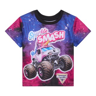 Foto 1 | Foto 1 | Camiseta Monster Jam Sparkle Smash Monster Truck Púrpura/azul - Venta Internacional.