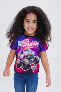 Foto 3 | Foto 3 | Camiseta Monster Jam Sparkle Smash Monster Truck Púrpura/azul - Venta Internacional.