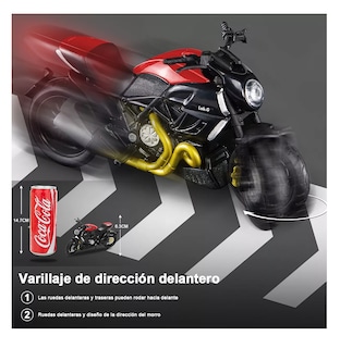 Foto 5 | Foto 5 | Motocicleta de Juguete Alear Escala 1:18 Ducati Diavel Rojo
