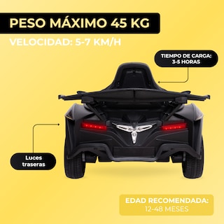 Foto 5 | Foto 5 | Carro Eléctrico AEIOU B002 Negro Montable con Pedal para Niños