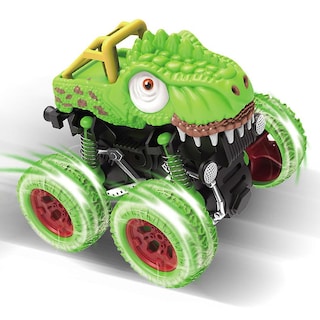 Foto 2 | Foto 2 | Juego De Camiones Acrobáticos Inerciales De Dinosaurios Con Dibujos Animados Para Niños, X2 - Venta Internacional.