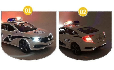 Foto 3 | Foto 3 | Maqueta De Coche De Juguete, Vehículo Policial Fundido A Presión, Escala 1:32 - Venta Internacional.