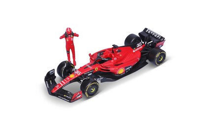 Foto 1 | Foto 1 | Coche Fundido A Presión Bburago Ferrari Sf-23 2023 1:24 Con Figura Leclerc - Venta Internacional.