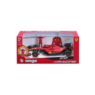 Foto 2 | Foto 2 | Coche Fundido A Presión Bburago Ferrari Sf-23 2023 1:24 Con Figura Leclerc - Venta Internacional.