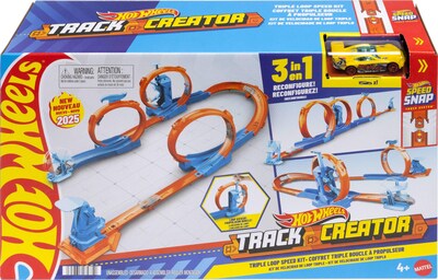 Foto 1 | Foto 1 | Set De Atletismo Para Coches De Juguete Hot Wheels Triple Loop Con Vehículo 1:64. - Venta Internacional.