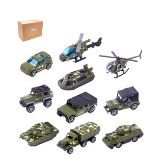 Foto 1 | Foto 1 | Carros De Juguete 10 Pz Lab.g Verde Militar