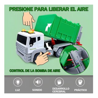 Foto 5 | Foto 5 | Camión De Basura Juguetes Lab.g Verde Blanco 158 Pz