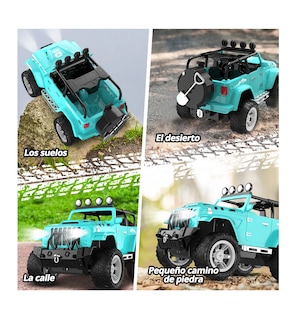 Foto 5 | Foto 5 | Coche A Control Remoto Jeep Juguetes De 2 4 Ghz Verde Claro