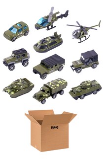Foto 1 | Foto 1 | Carros De Juguete 10 Pz Verde Militar