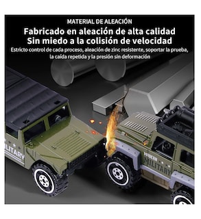 Foto 3 | Foto 3 | Carros De Juguete 10 Pz Verde Militar
